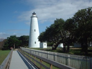 Ocracoke Lighthouse on Ocracoke Island on the Outer Banks