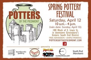 Spring Pottery Festival in Greensboro 4/12/14